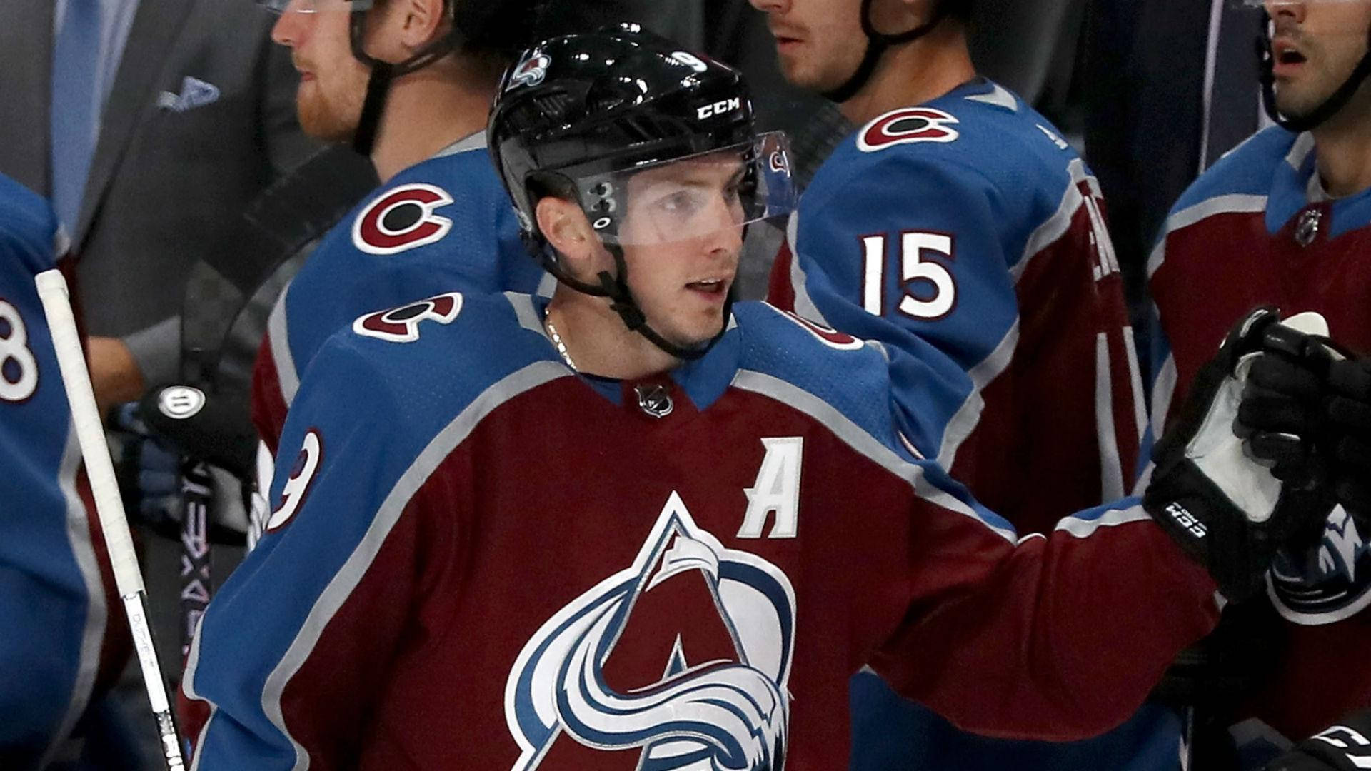 Matt Duchene Maroon Jersey Background