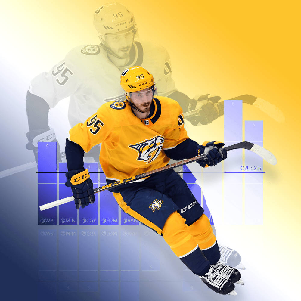 Matt Duchene Yellow Poster Background