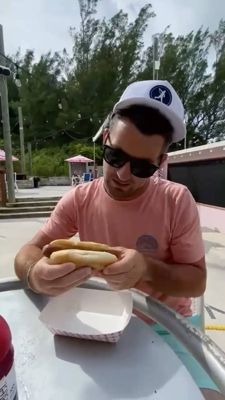 Matt Every Eating Hotdog Background