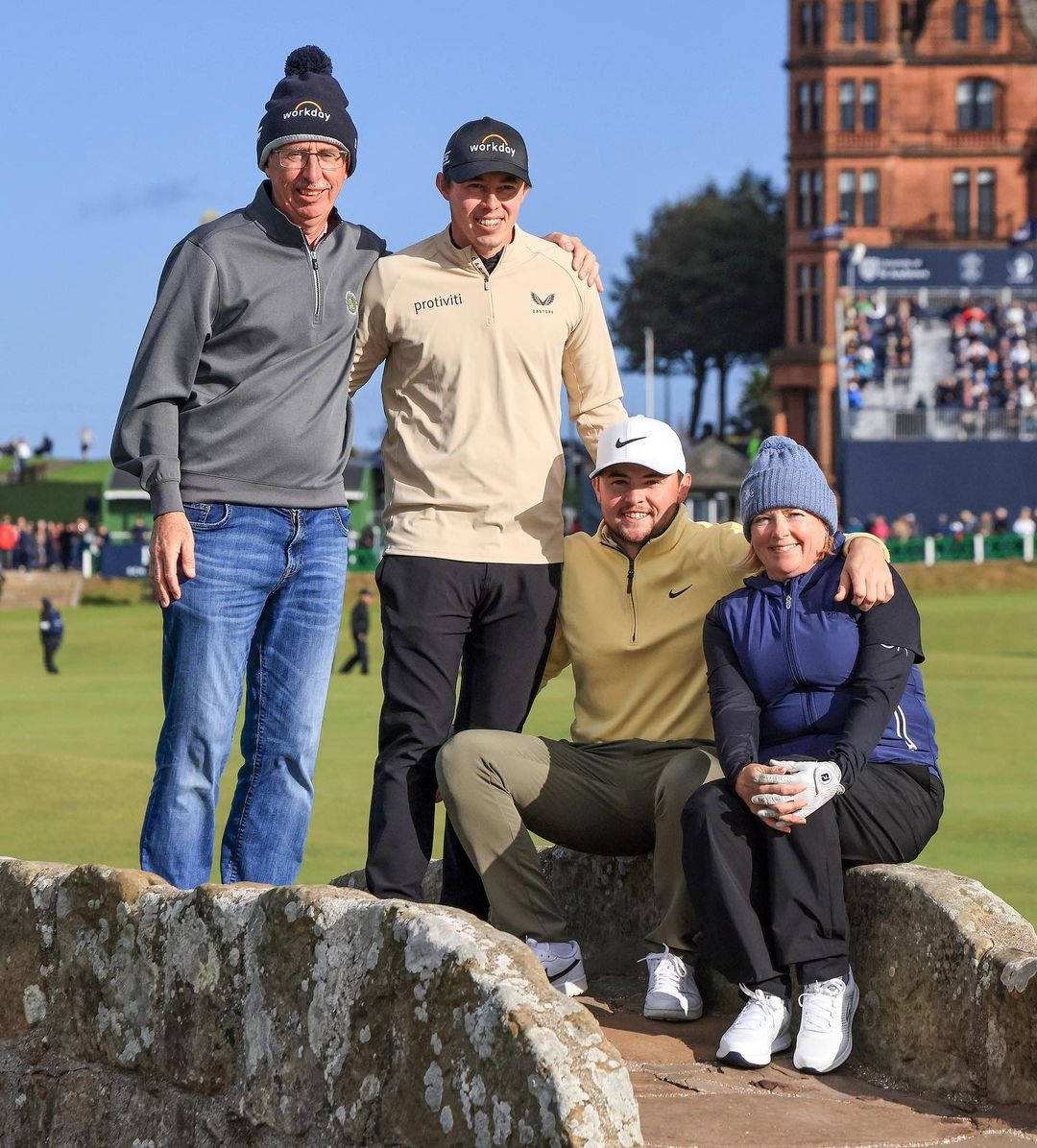 Matt Fitzpatrick And Family In Scotland Background