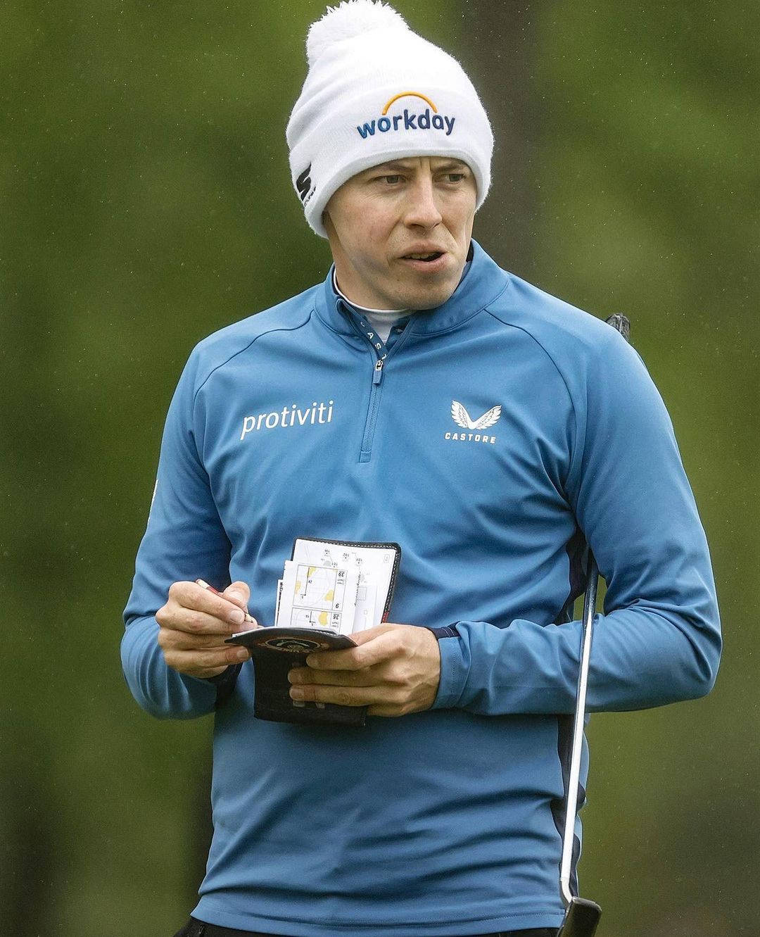 Matt Fitzpatrick Noting Down Score Background