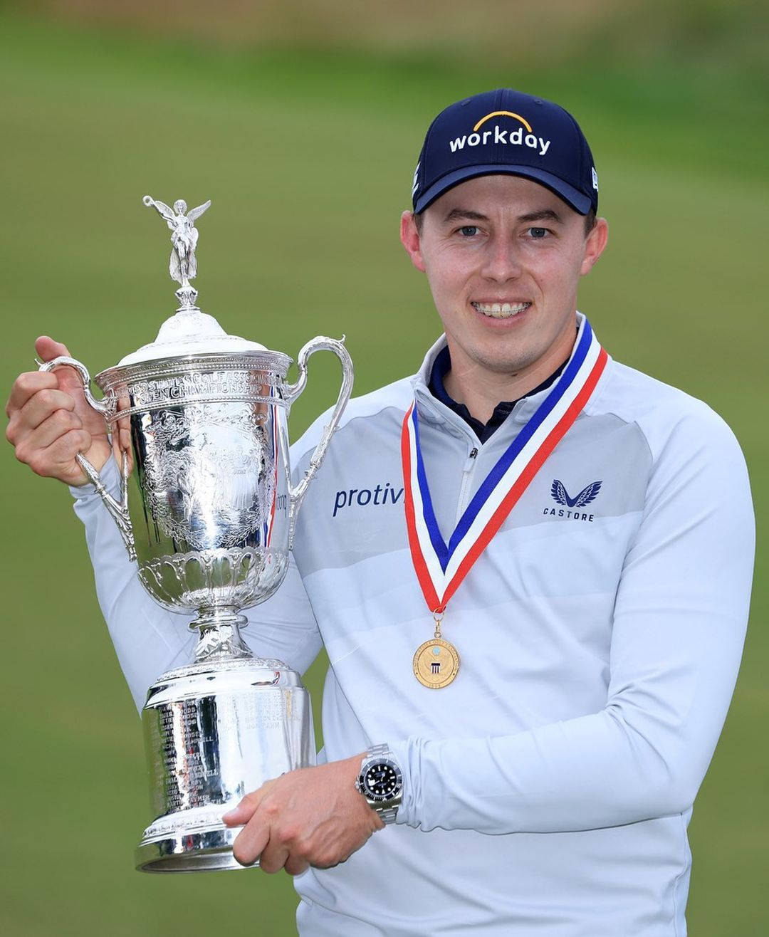 Matt Fitzpatrick Us Open Golf 2022 Trophy Background