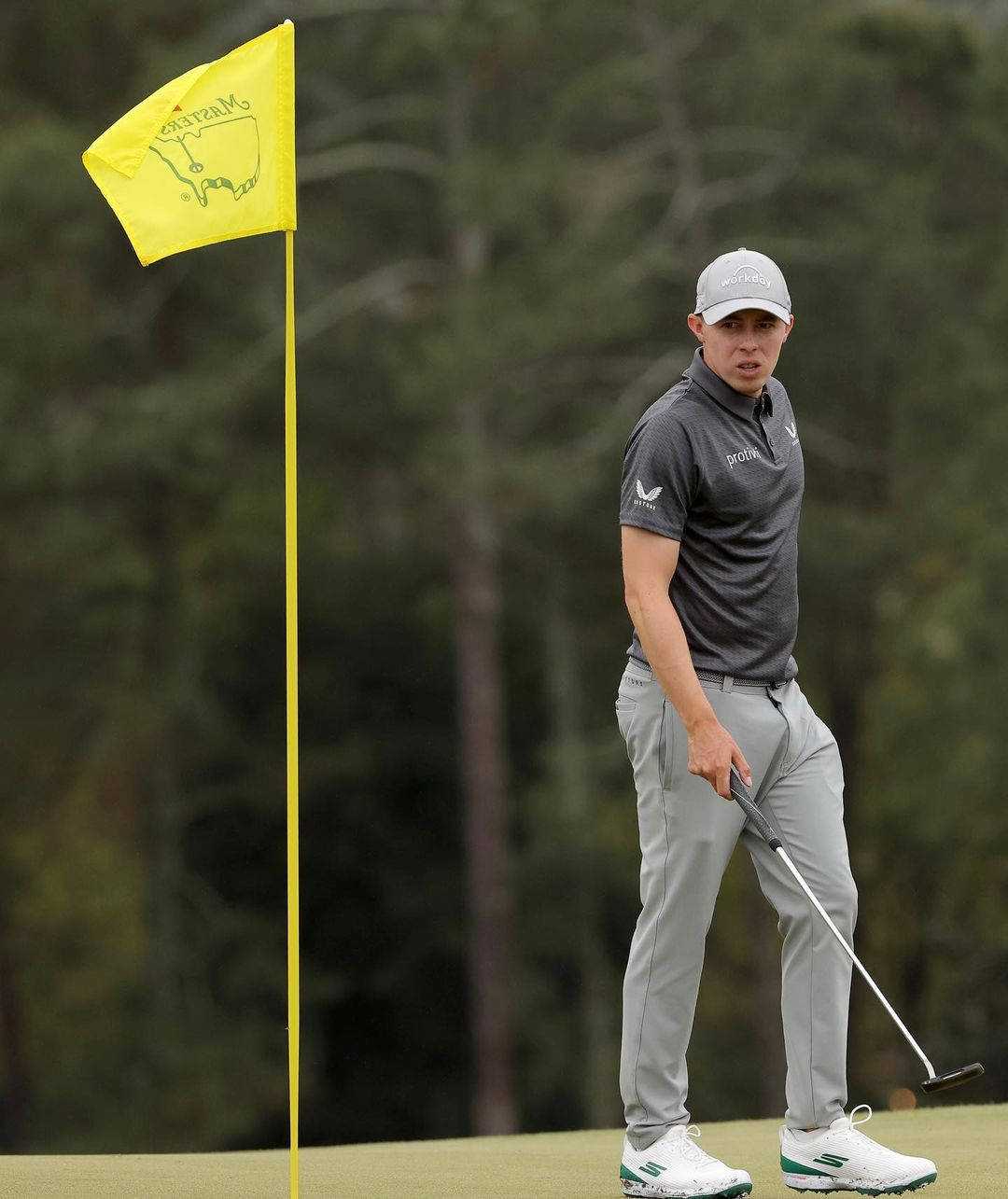 Matt Fitzpatrick Yellow Golf Flag