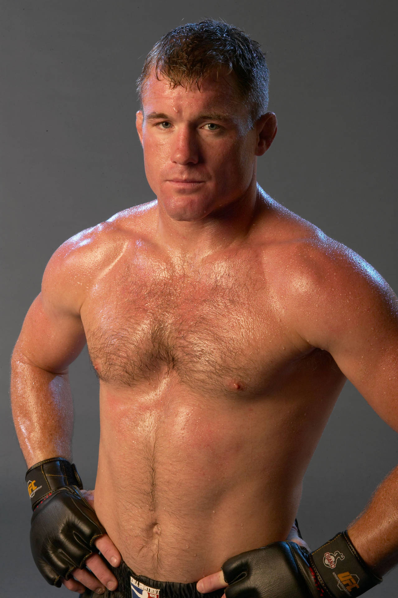 Matt Hughes Exhibiting Signature Fighting Pose Background