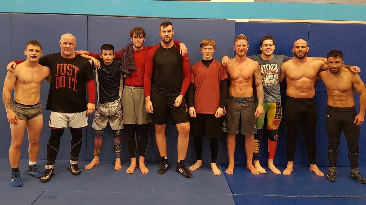 Matt Hughes Posing With Fighters