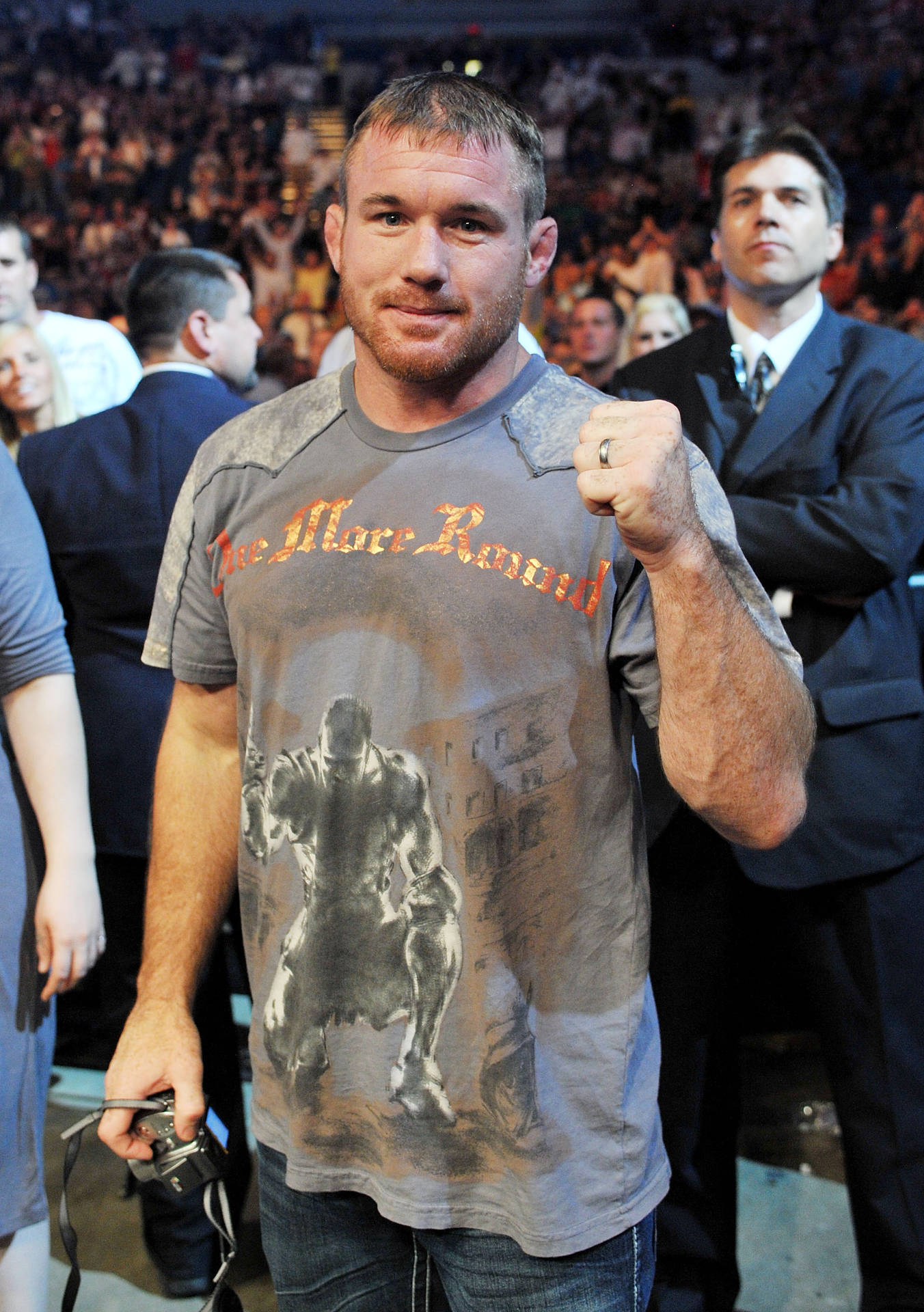 Matt Hughes With Raised Fist