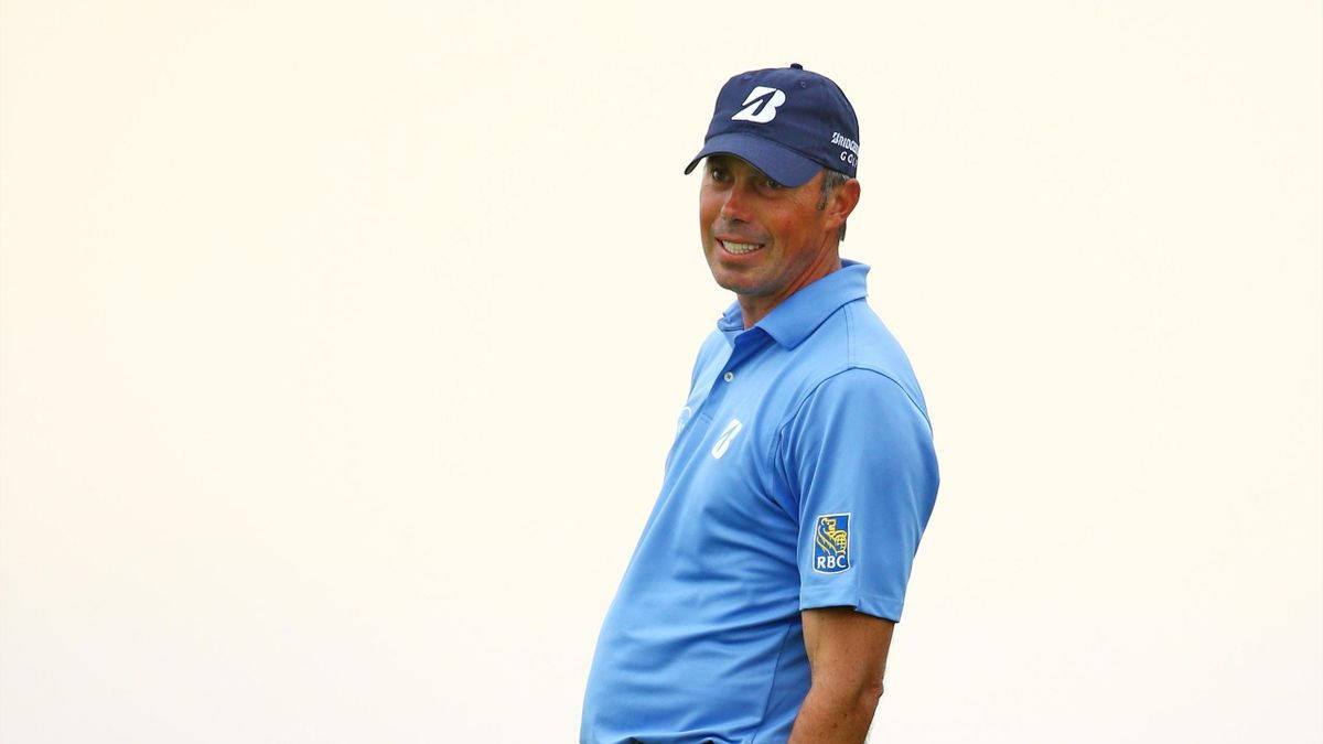 Matt Kuchar In Action During A Professional Golf Tournament Background