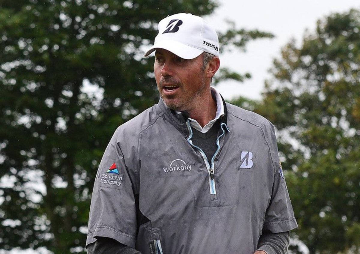 Matt Kuchar In Gray Shirt Background