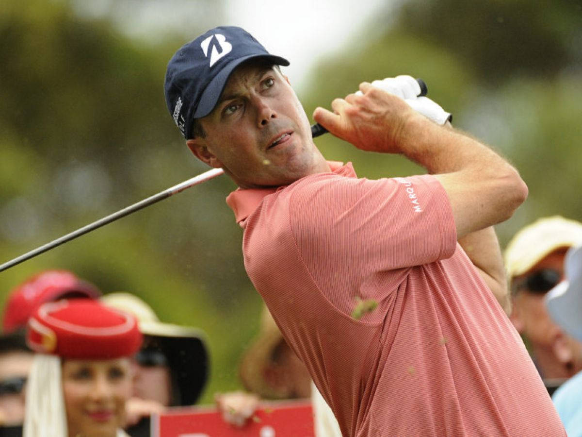 Matt Kuchar In Orange Shirt Background