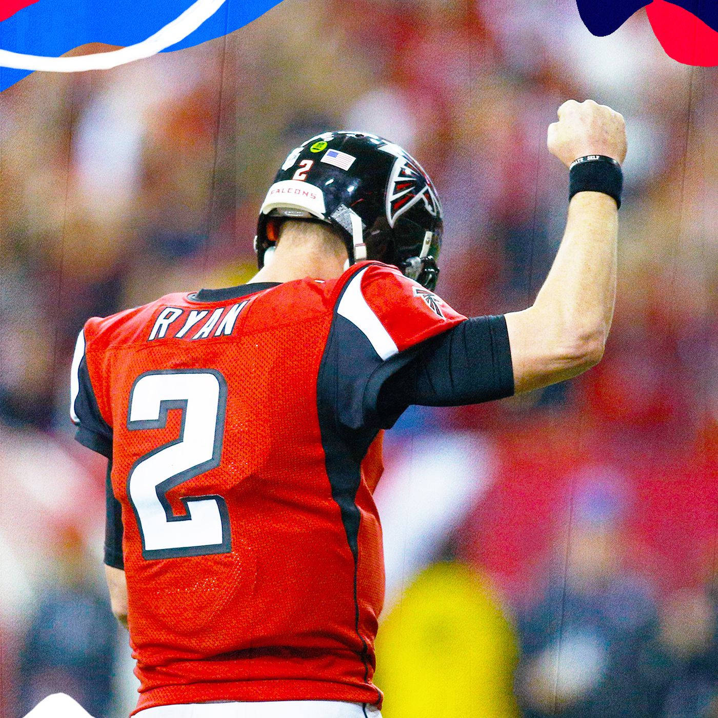 Matt Ryan With Raised Fist Background