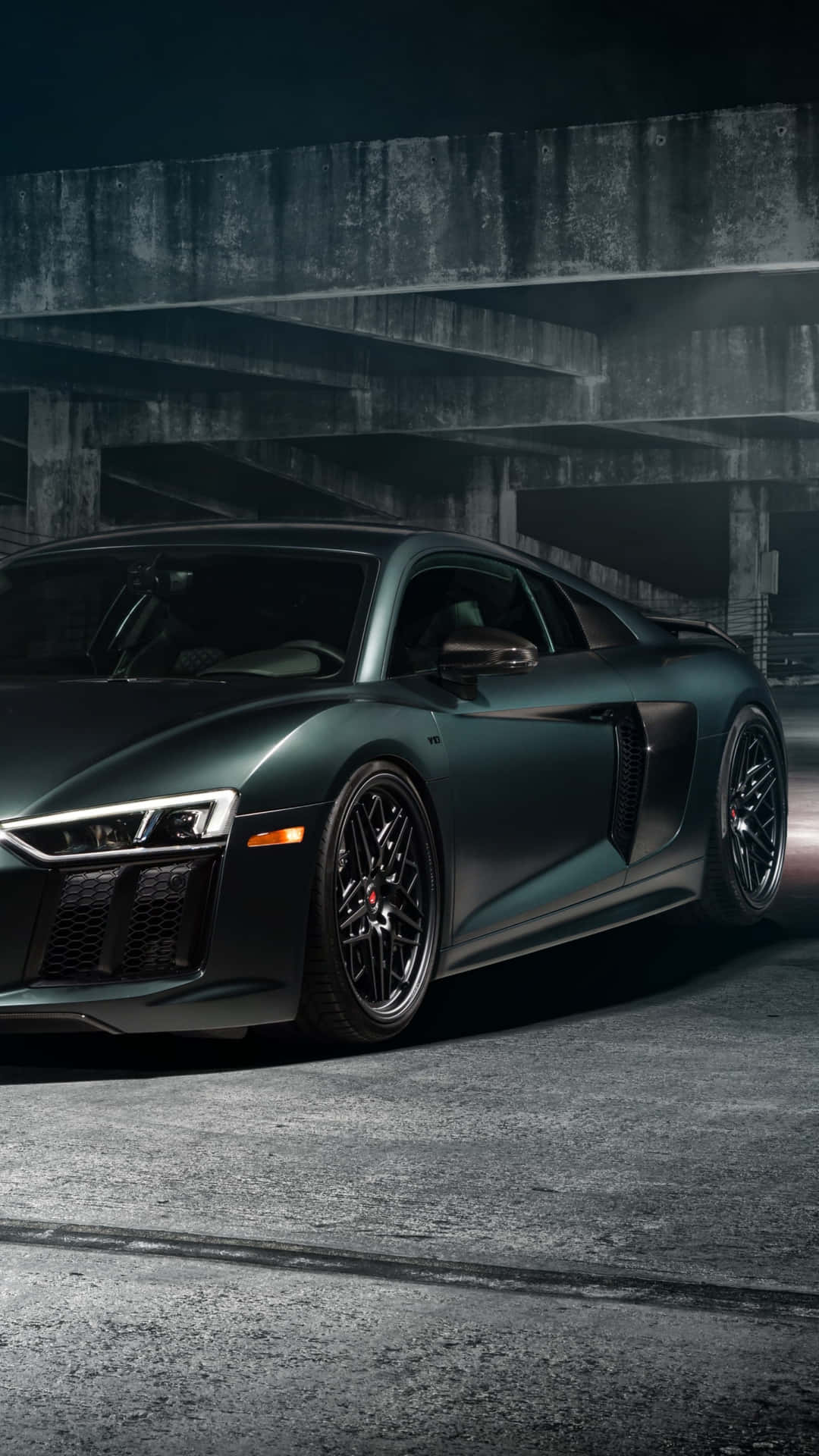 Matte Black Audi R8 Underpass Background