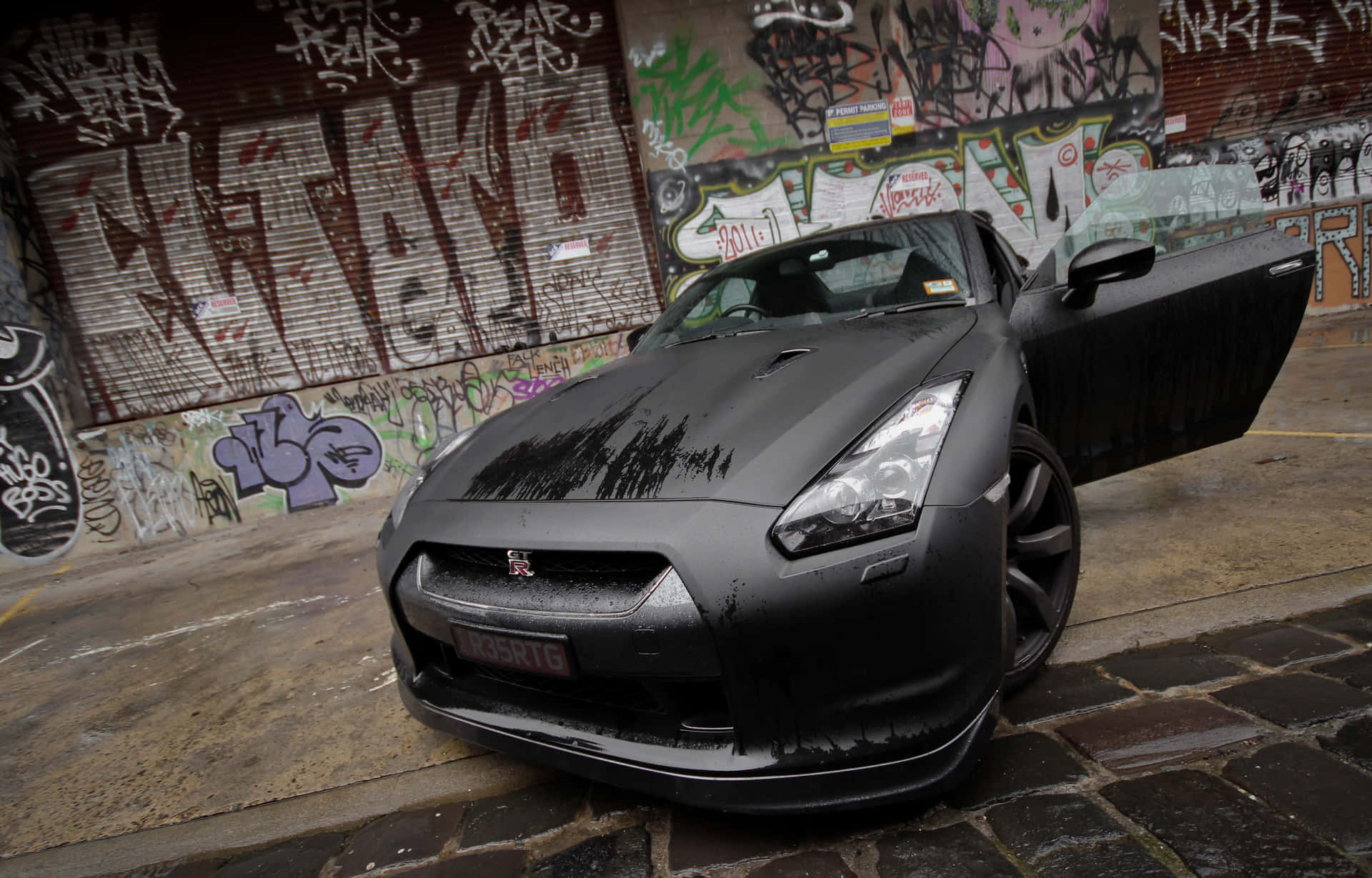 Matte Black Gt-r Desktop Background