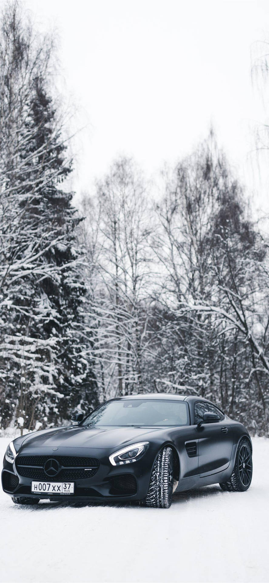 Matte Black Mercedes Iphone X Background