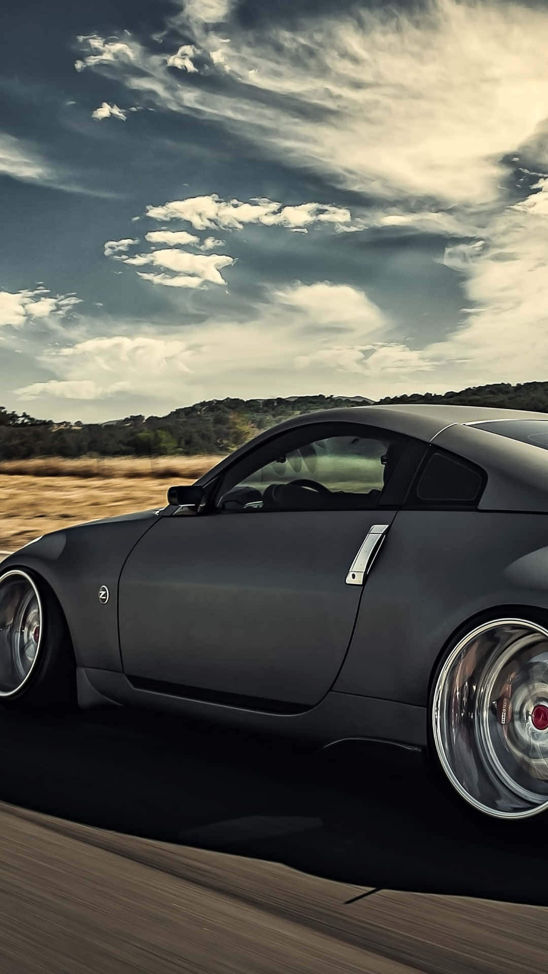Matte Black Nissan 350z Iphone Background