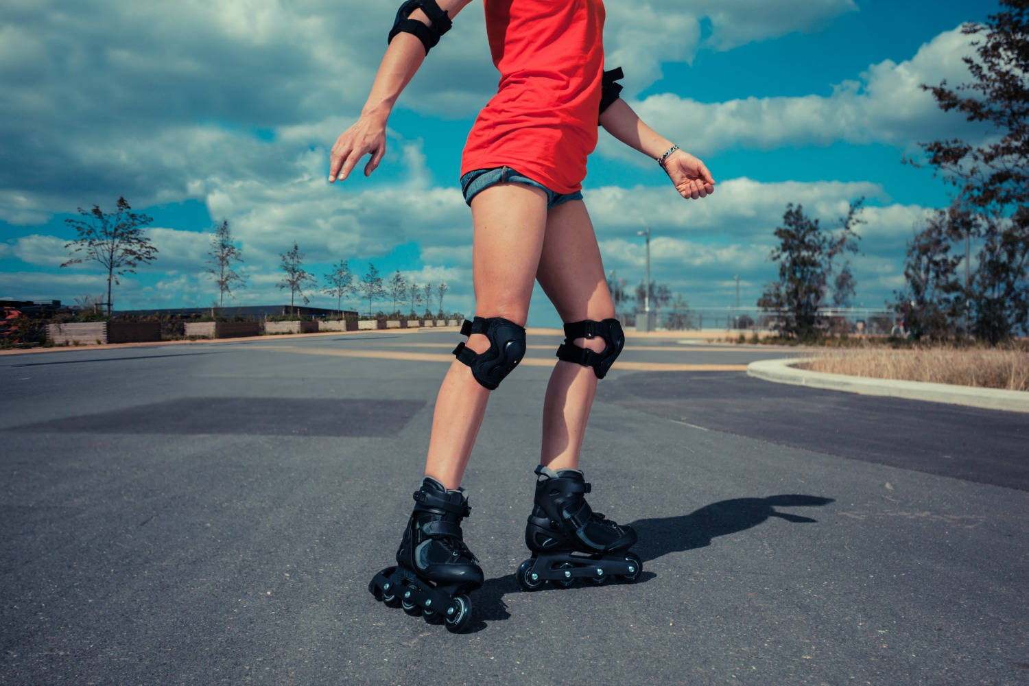 Matte Black Rollerblading Shoes