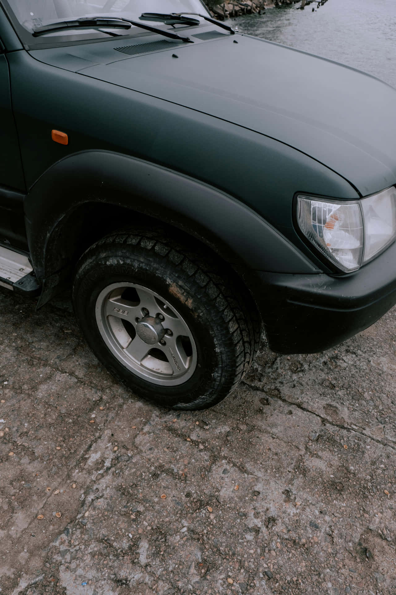 Matte Black S U V Closeup