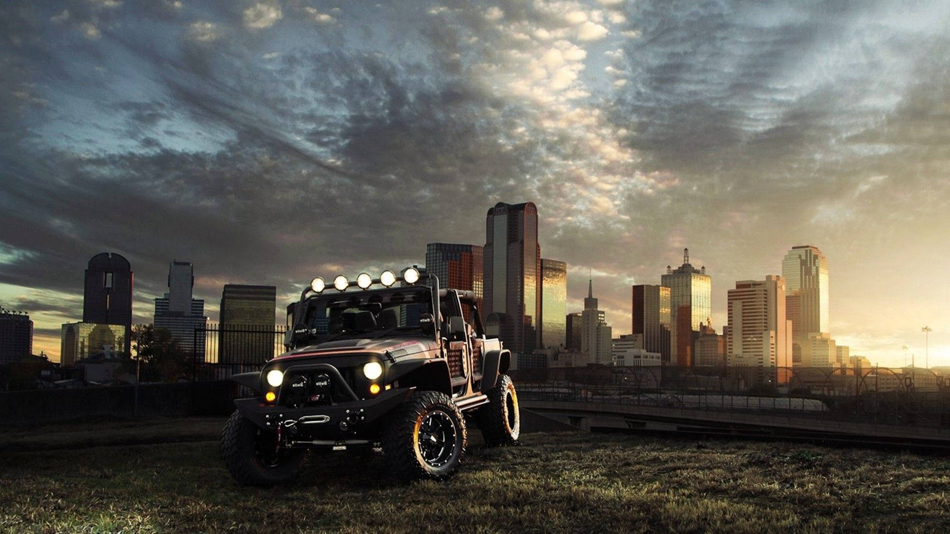 Matte Maroon Wrangler Jeep Background