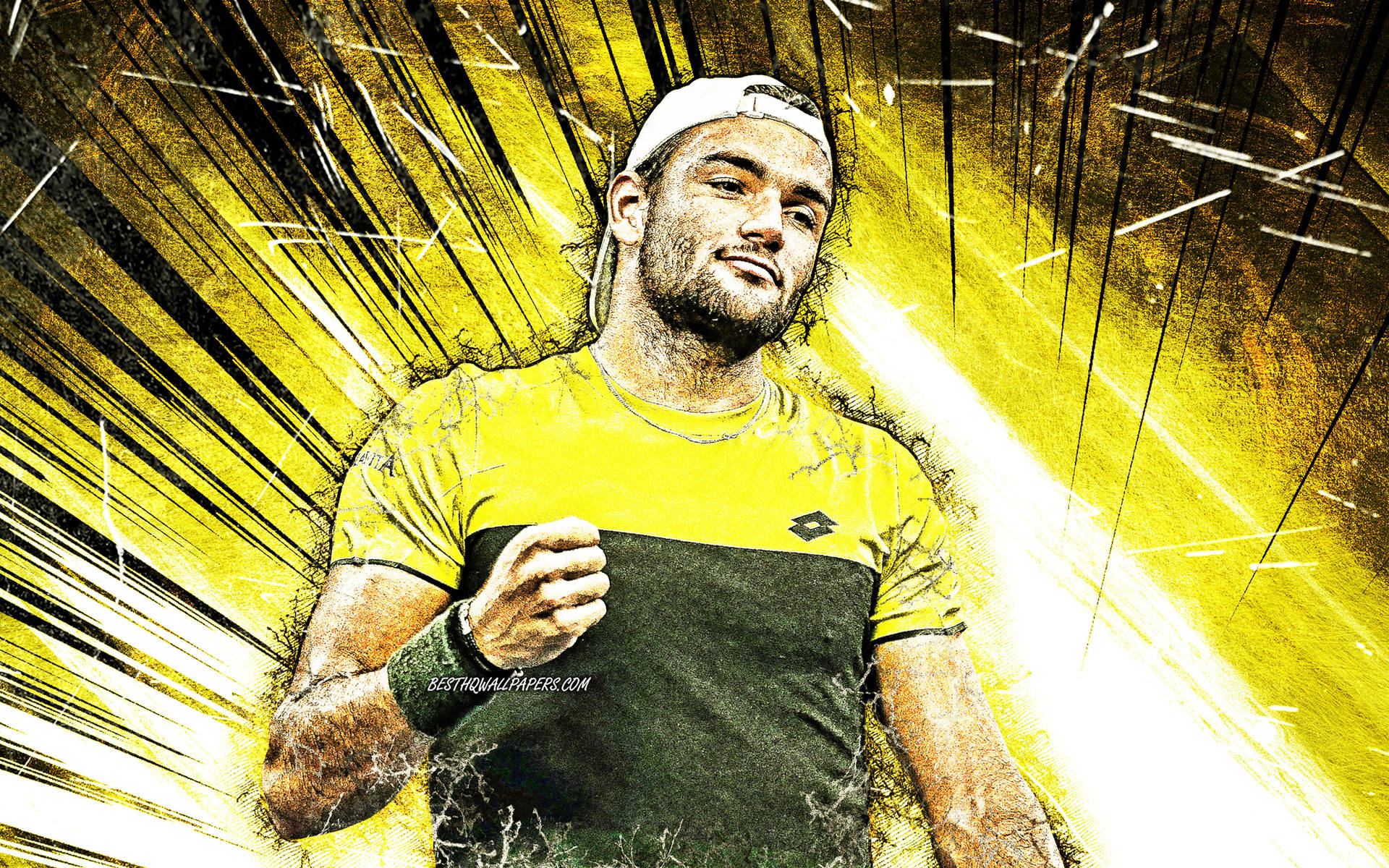 Matteo Berrettini Abstract Fan Edit Background