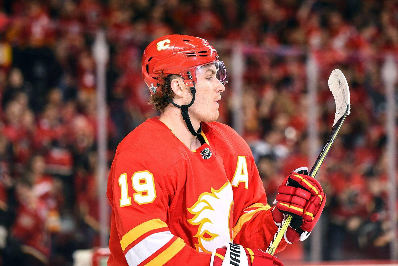 Matthew Tkachuk Calgary Flames Hockey Stick Background