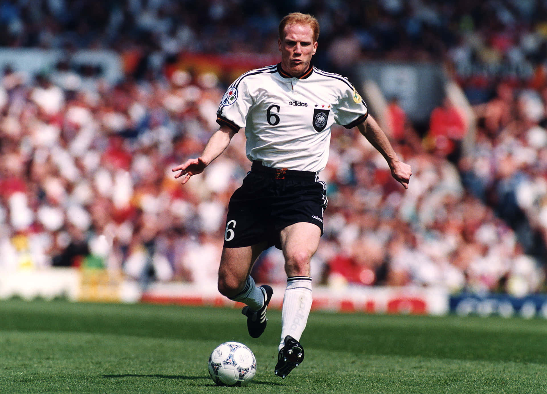 Matthias Sammer In Action During The 1996 Uefa European Football Championship