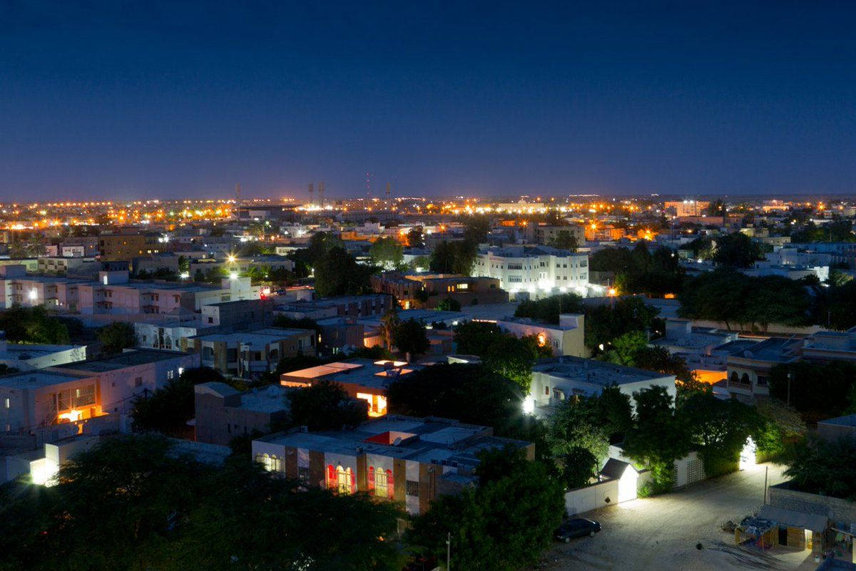 Mauritania Night Lights Background