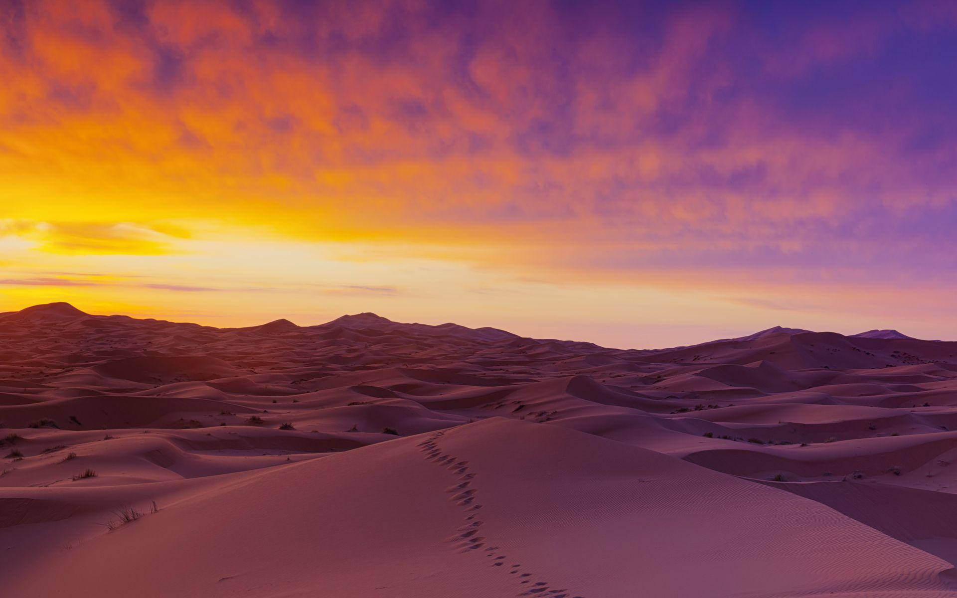 Mauritania Purple Sunset Sky Background