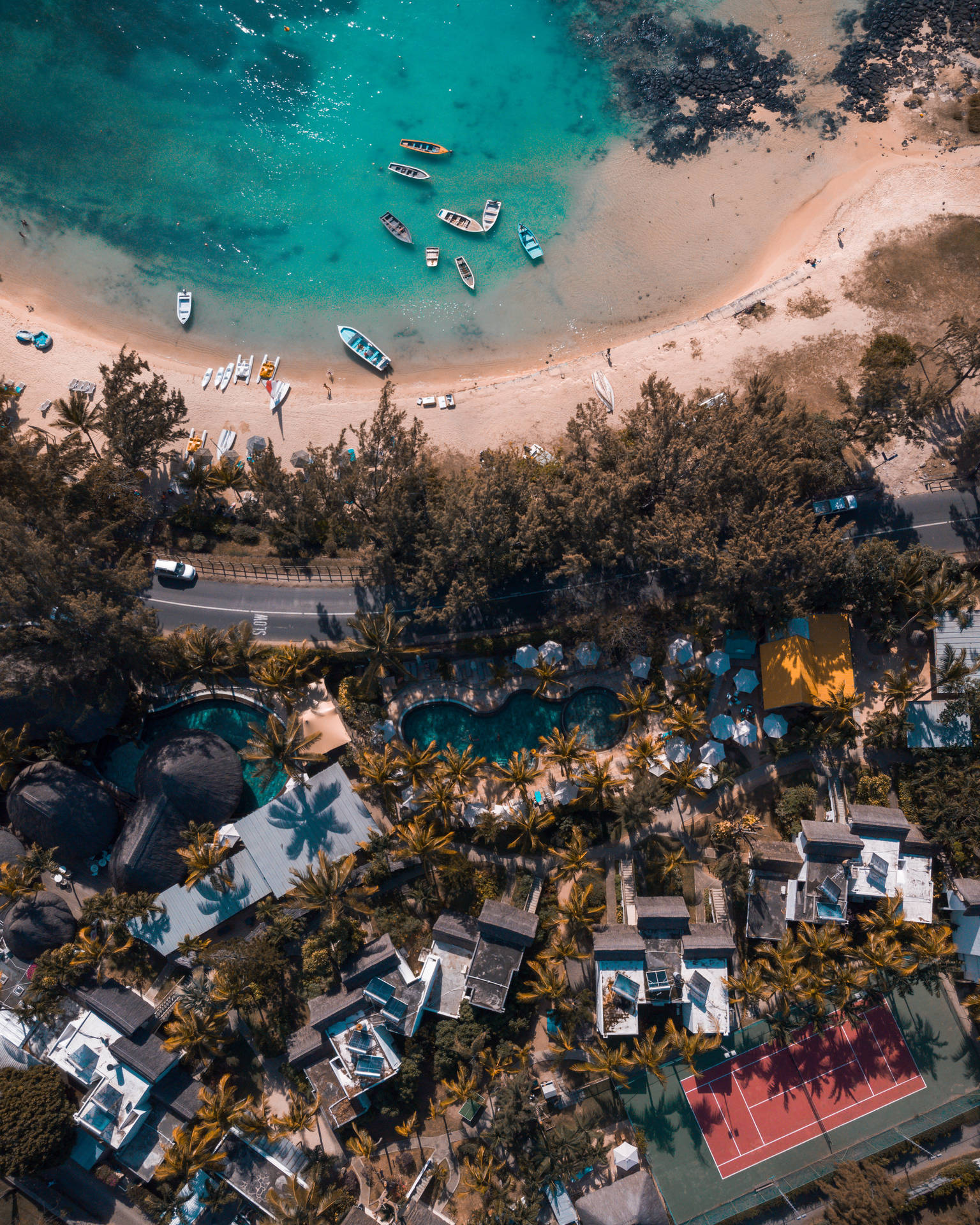 Mauritius Island Houses And Boats