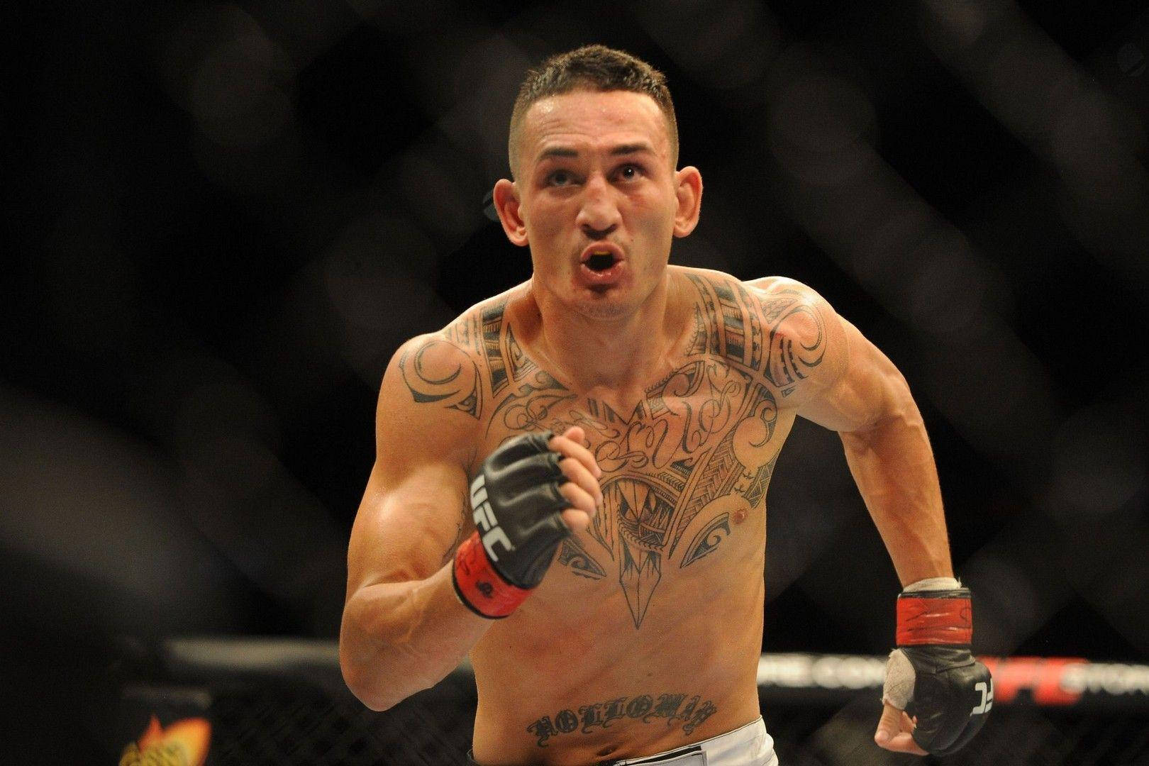 Max Holloway Jogging Pose Background