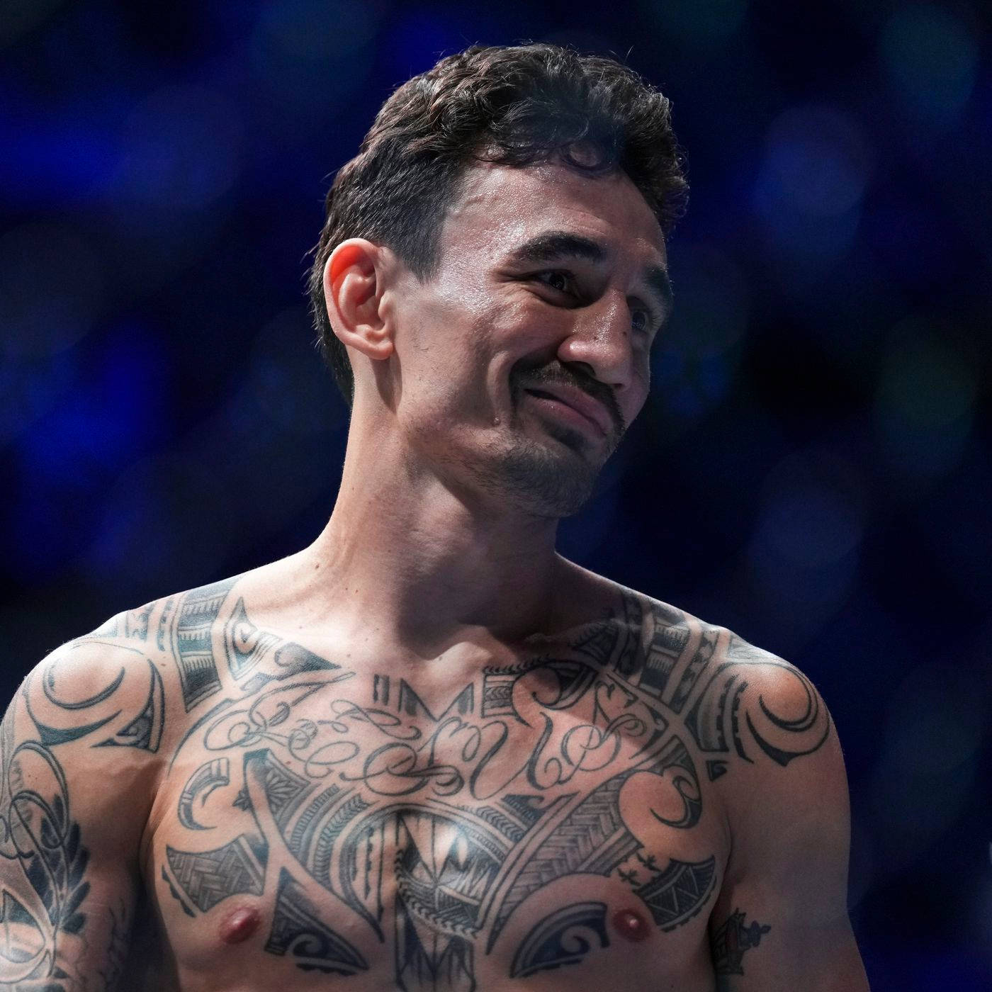 Max Holloway Looking Sad Background