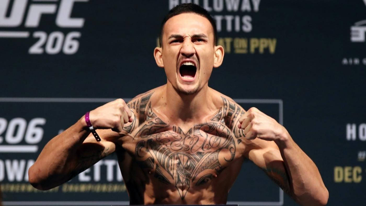 Max Holloway Strong Weigh In Background