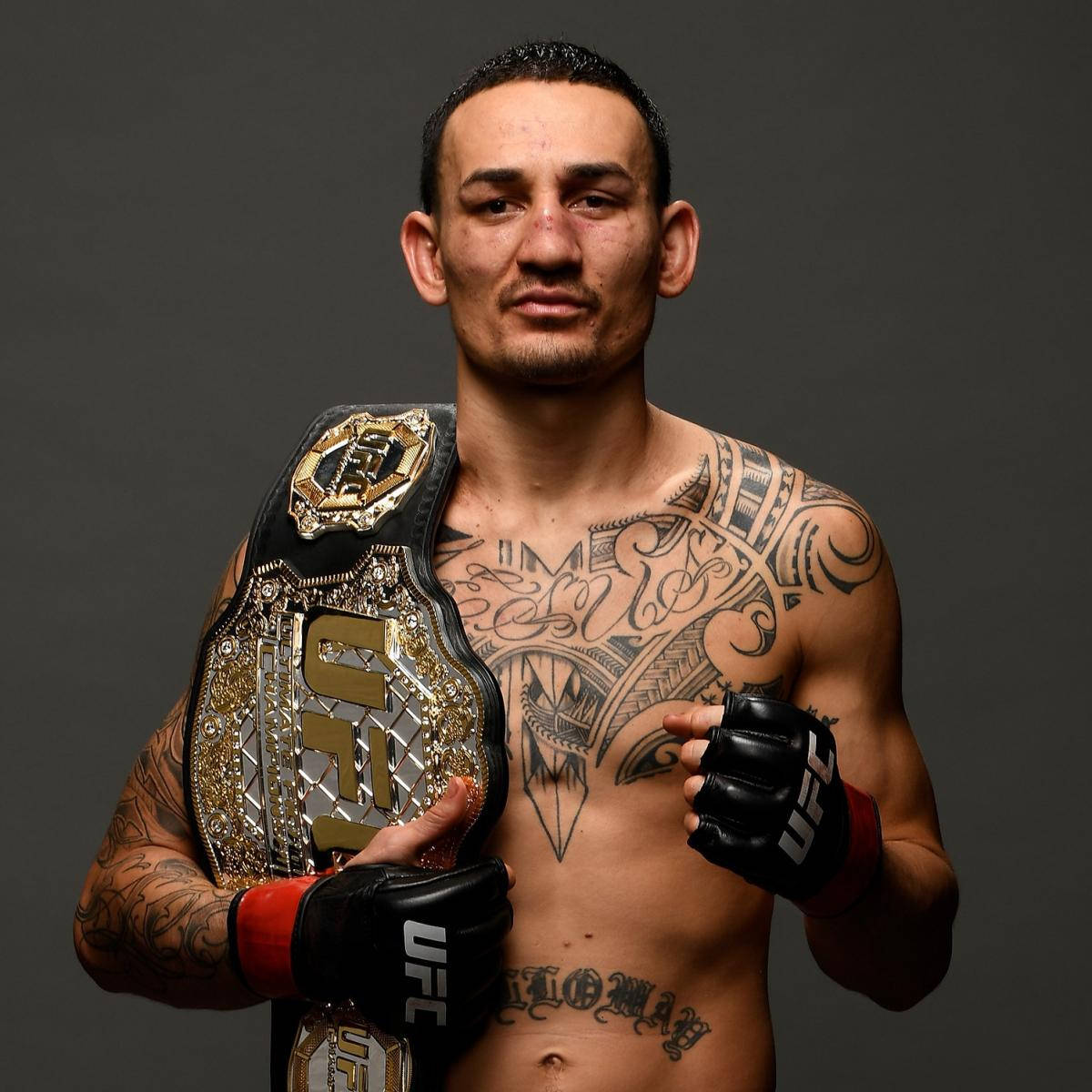 Max Holloway Tattoos Belt Background