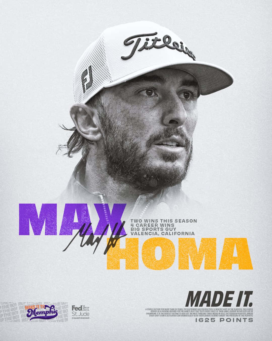 Max Homa Black And White Aesthetic Background