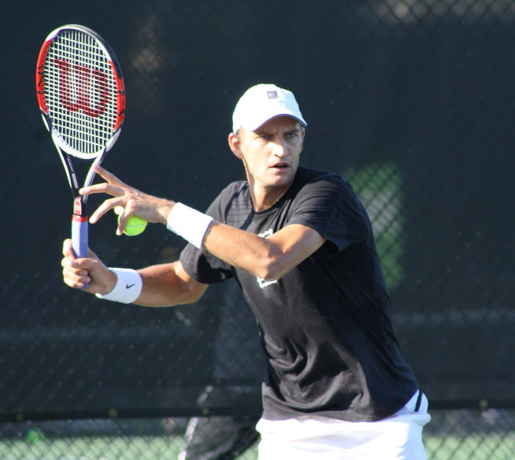 Max Mirnyi Gauging A Serve Background