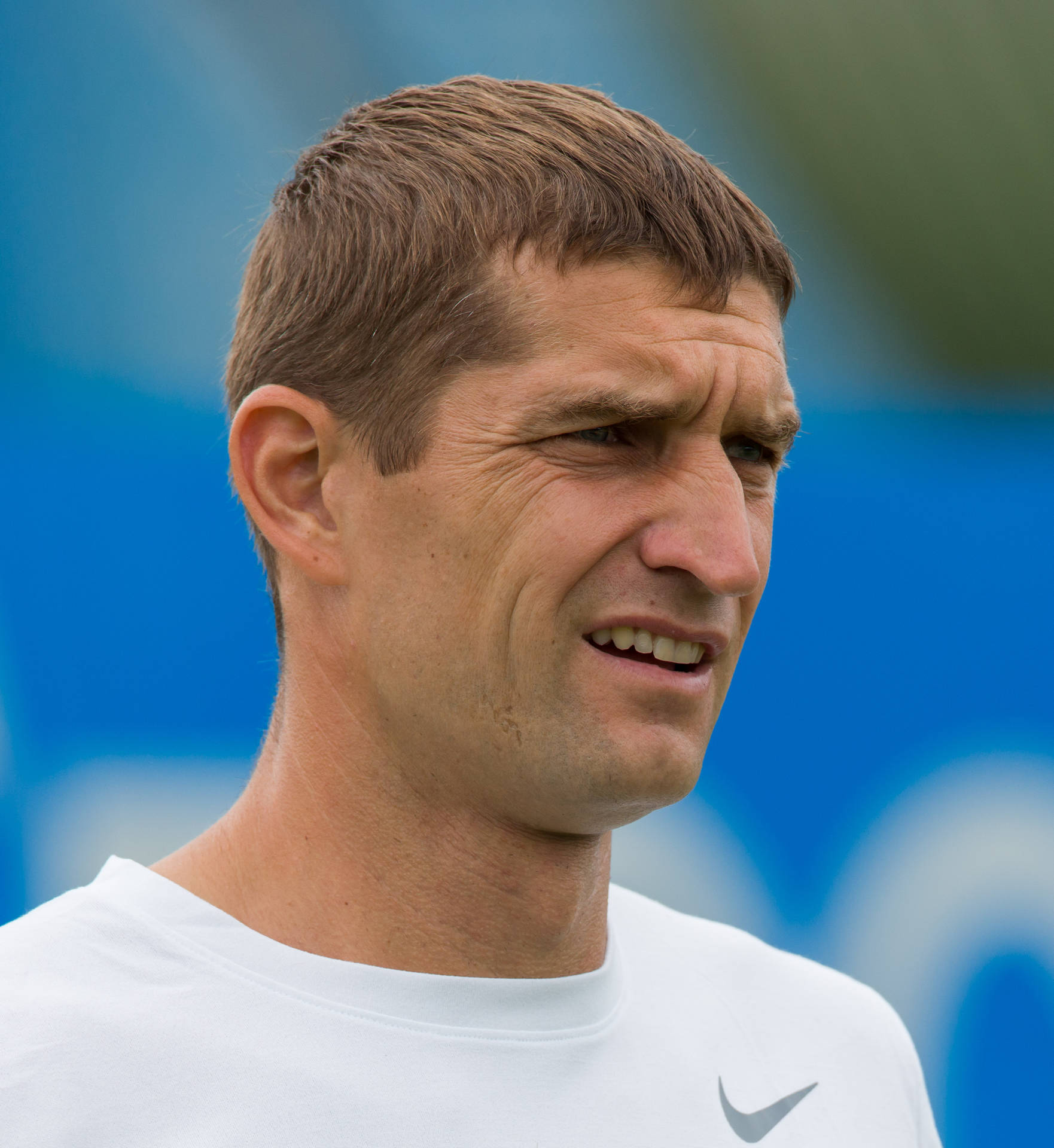 Max Mirnyi In Deep Thought During A Match Background