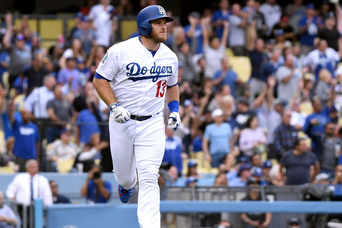 Max Muncy In Dodgers Jersey Background