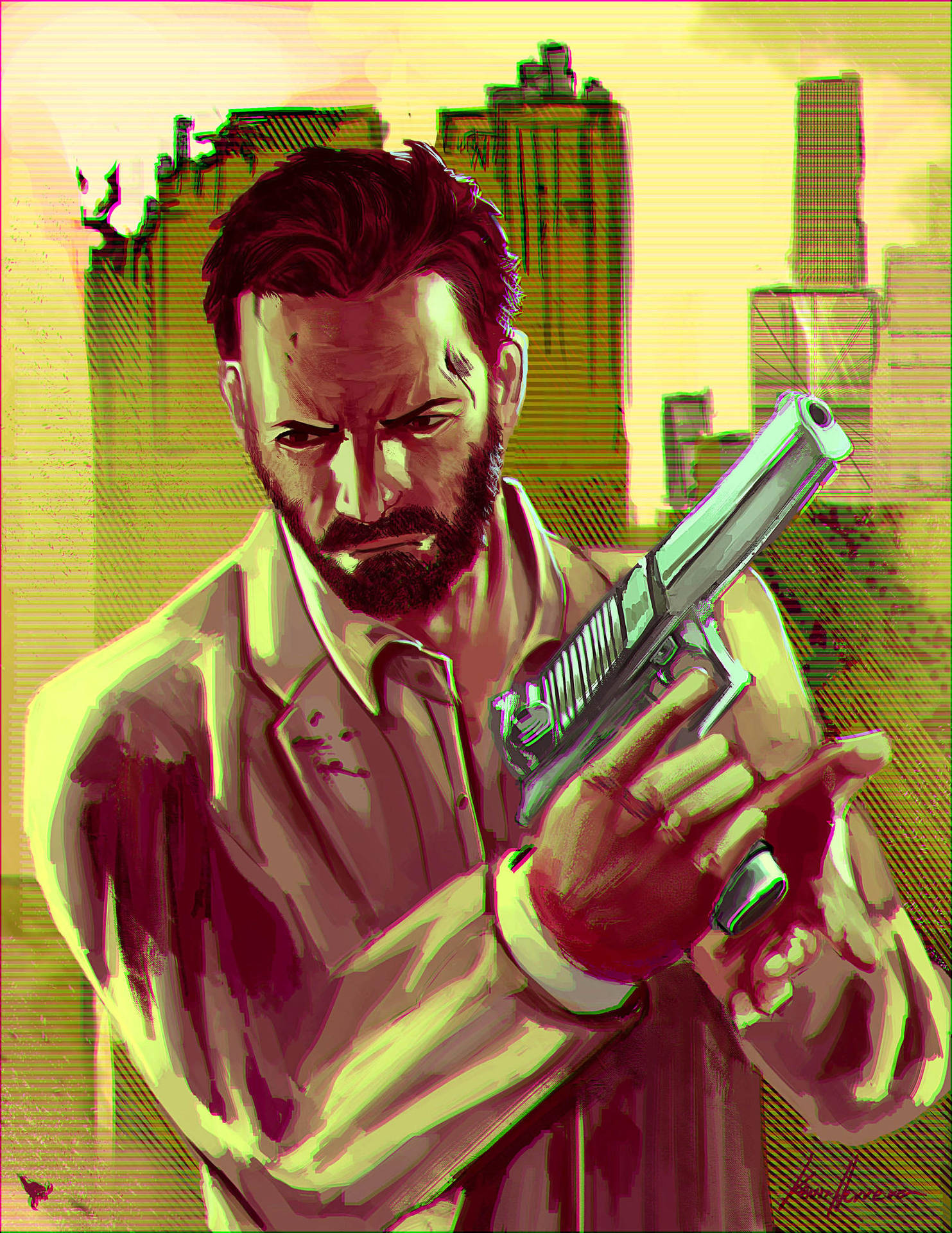 Max Payne Digital Art Background