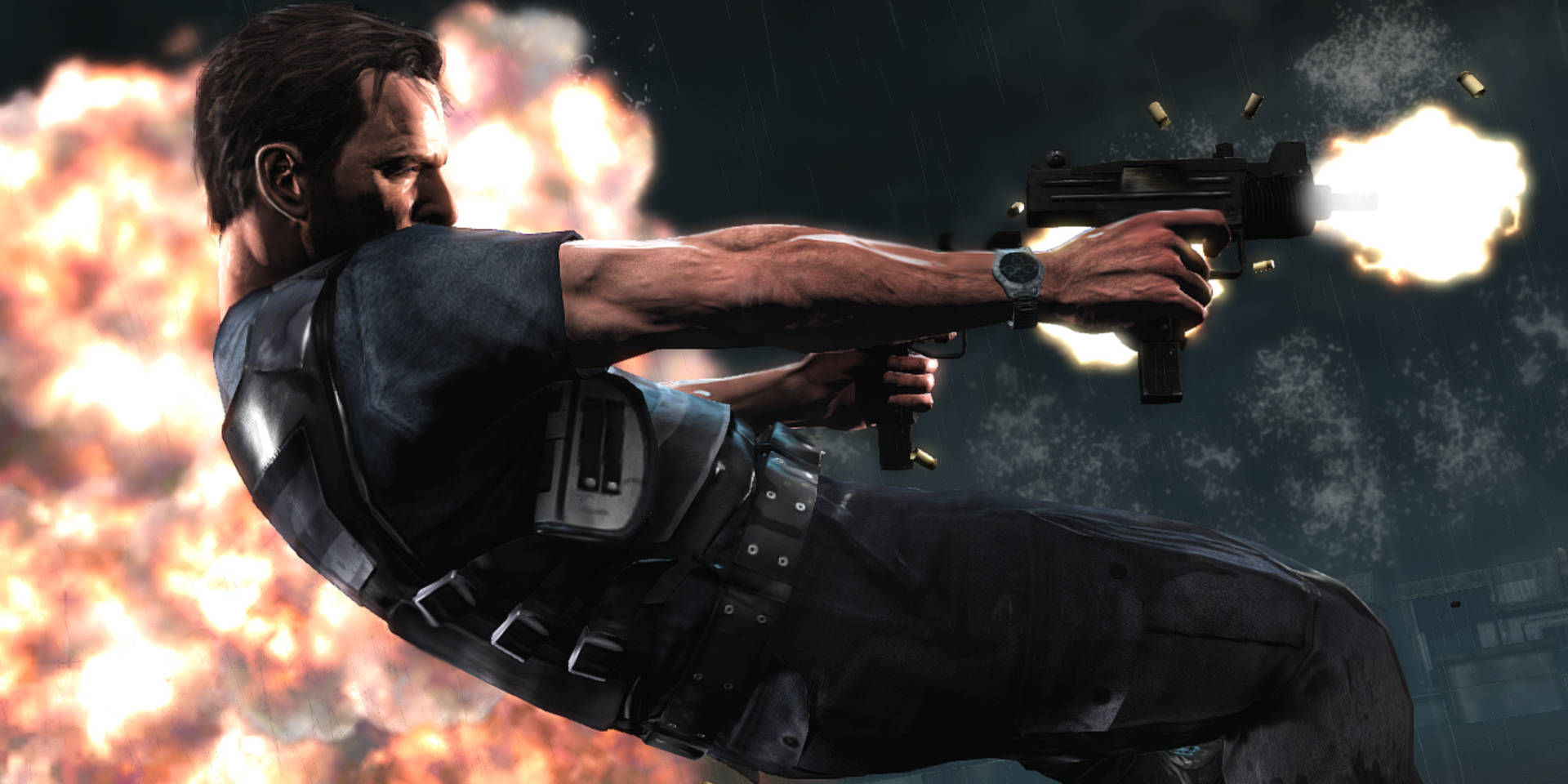 Max Payne Firing Gun Background