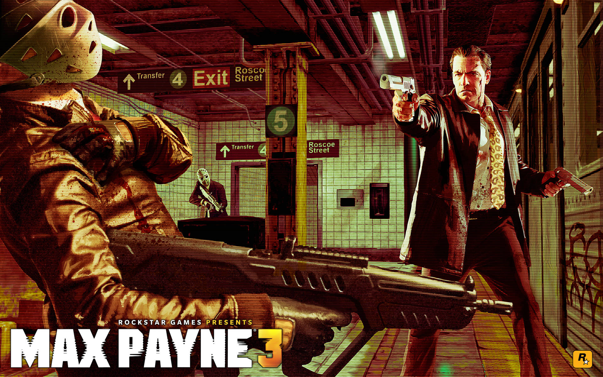 Max Payne Shooting Enemies Background