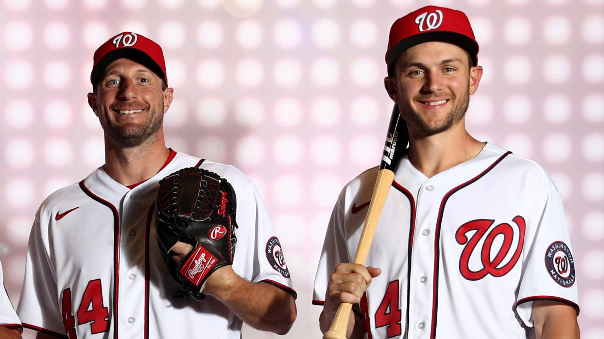 Max Scherzer And Trea Turner Background