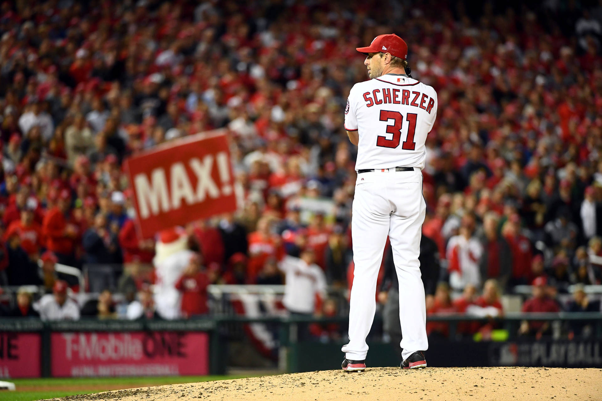 Max Scherzer Back Pose Background