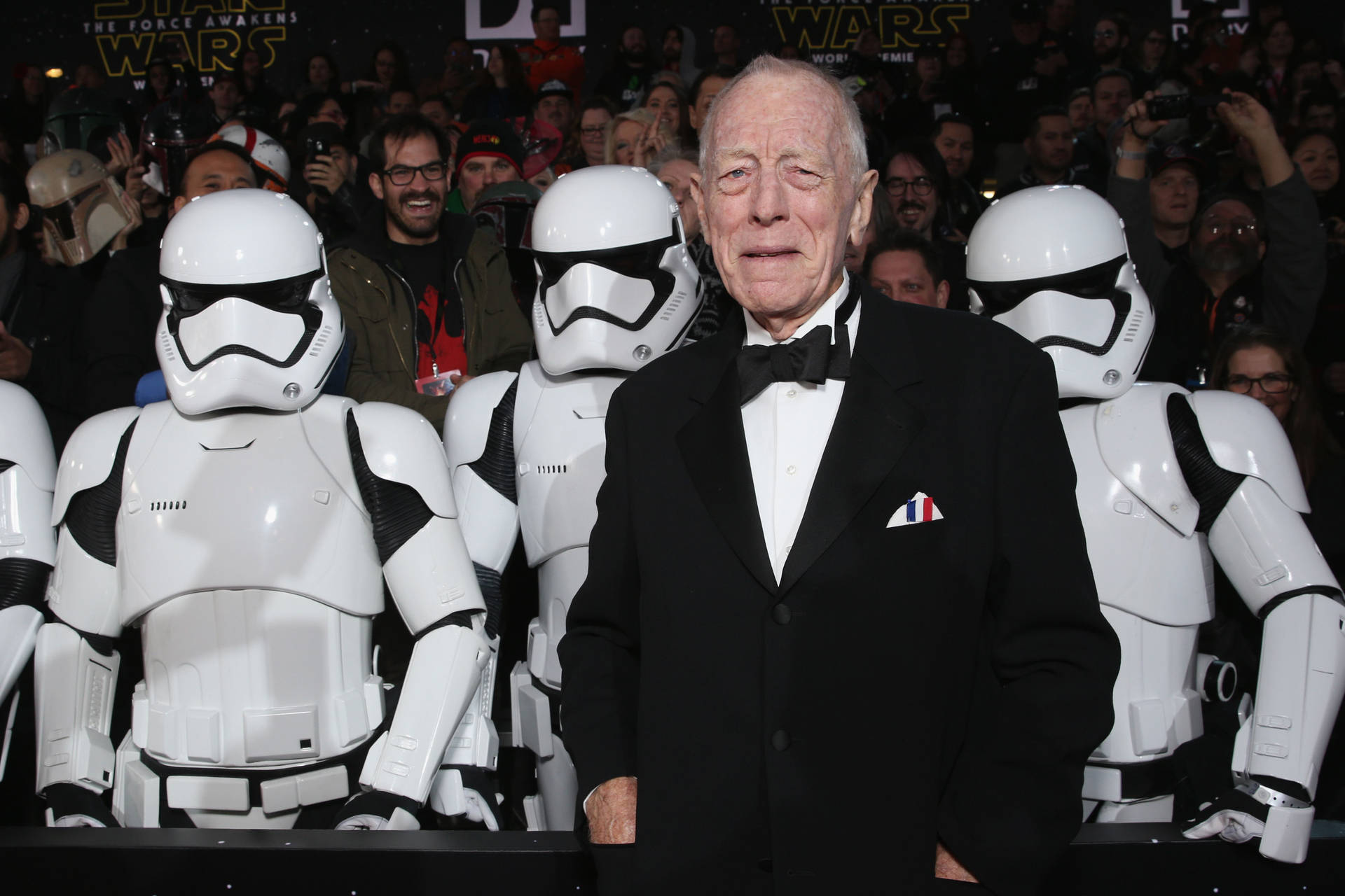 Max Von Sydow And Stormtroopers