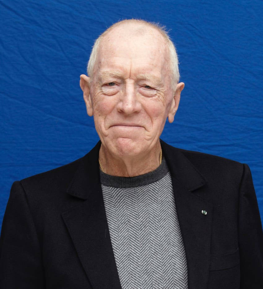 Max Von Sydow Big Smile Background