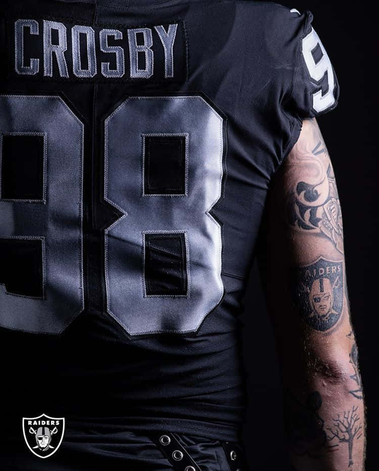Maxx Crosby Black Las Vegas Raiders Jersey Background