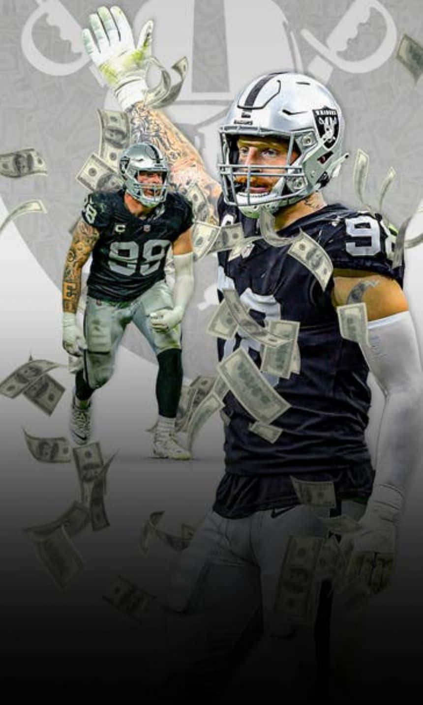 Maxx Crosby Nfl Defensive Football Star Background