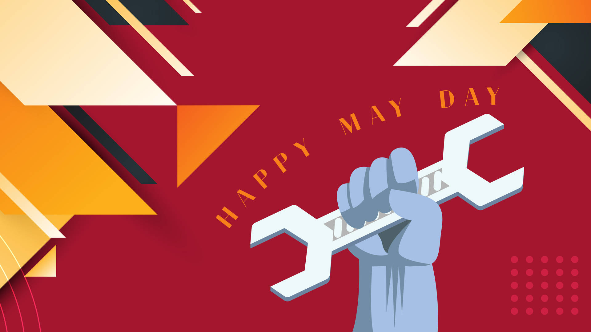 May Day Abstract Design Background