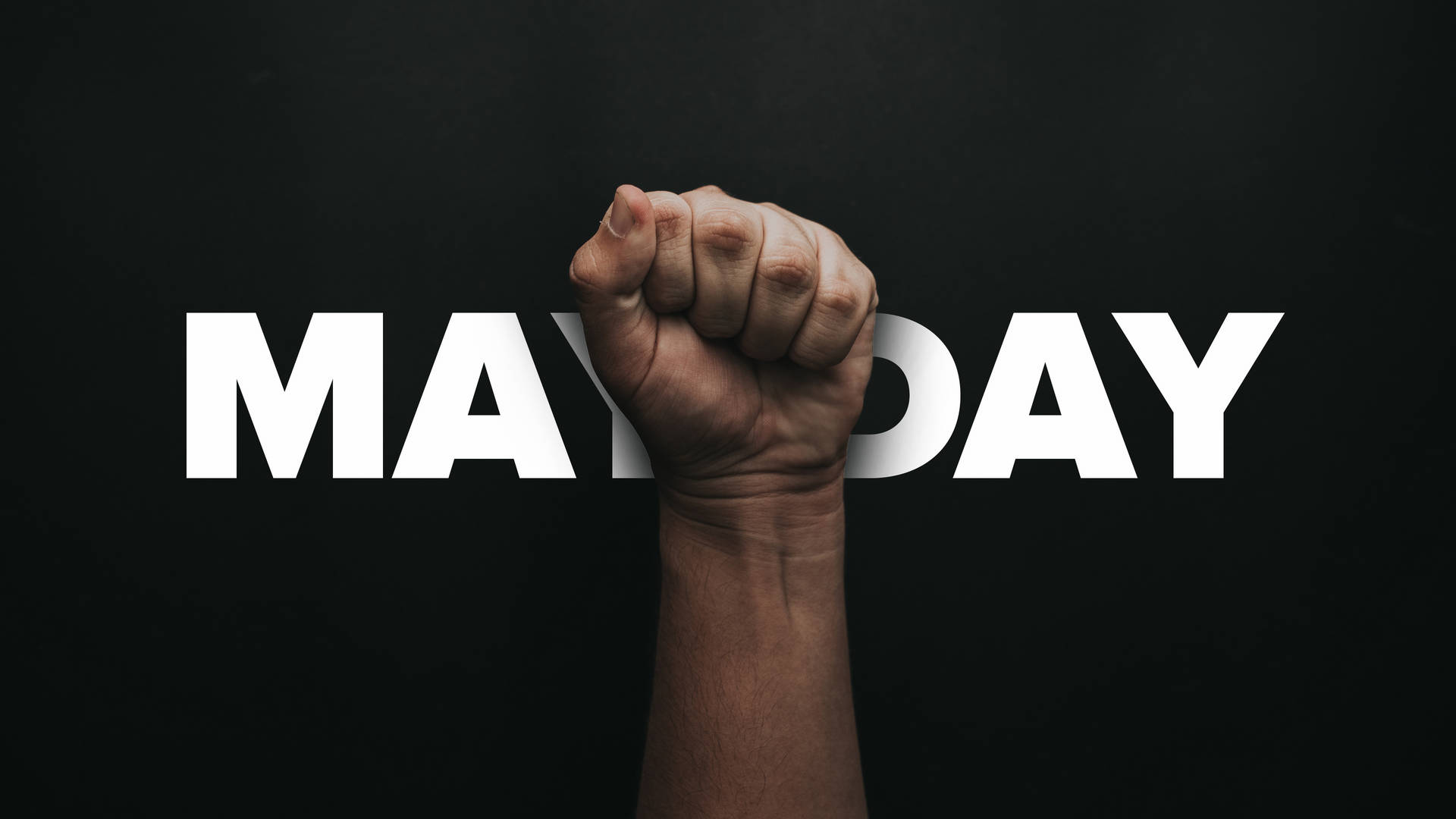 May Day Black Art Background