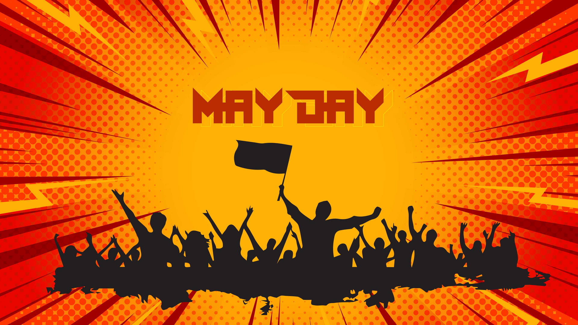 May Day Halftone Design