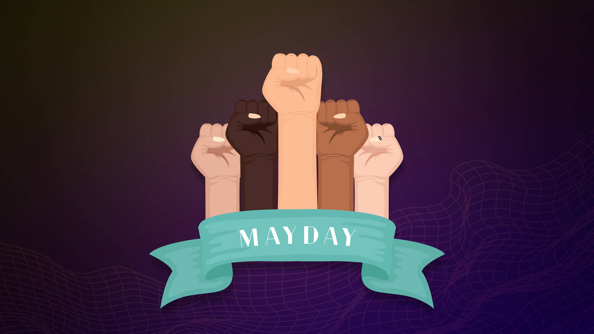 May Day Workers Fist Background