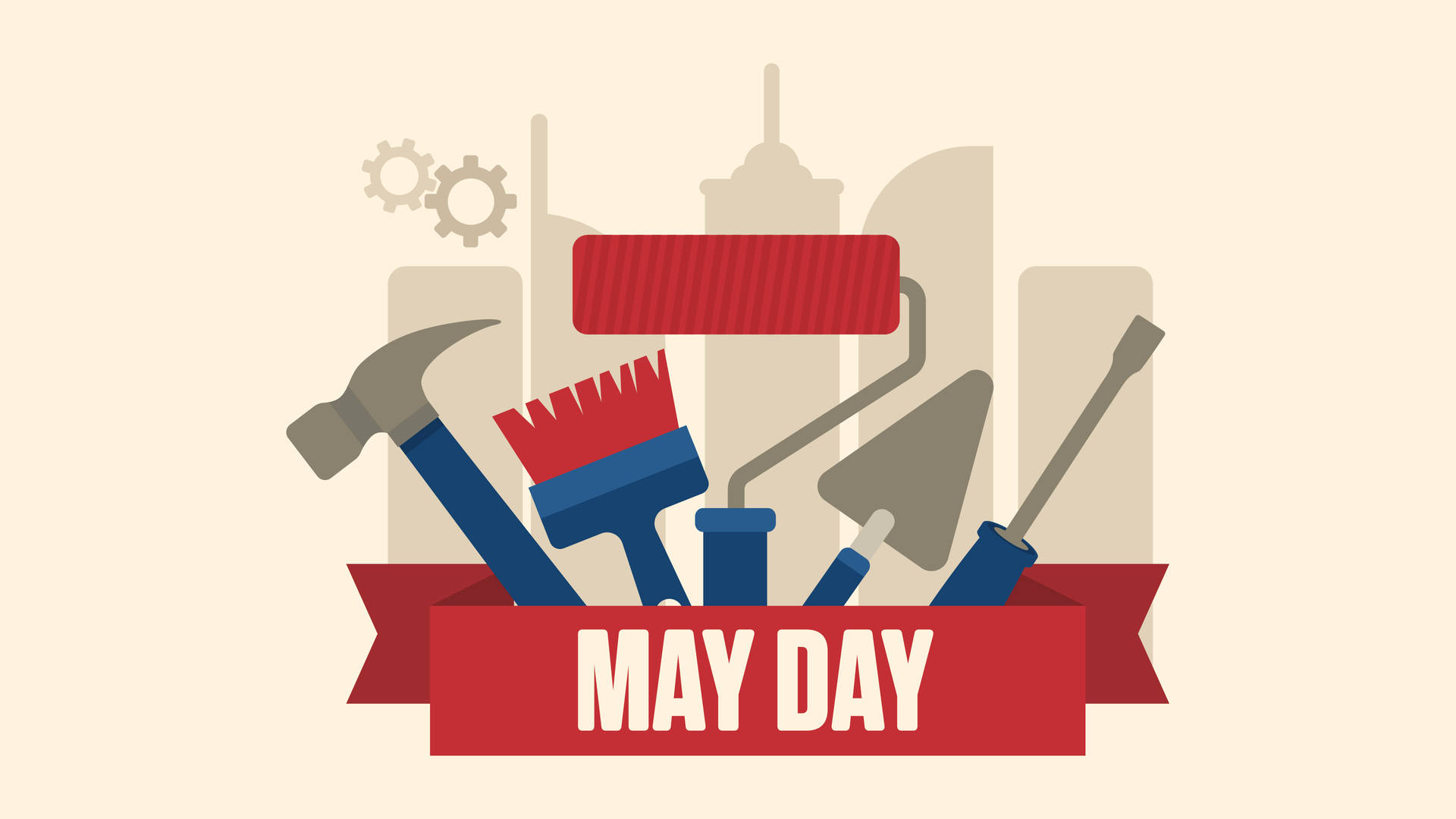 May Day Workers Tools Background