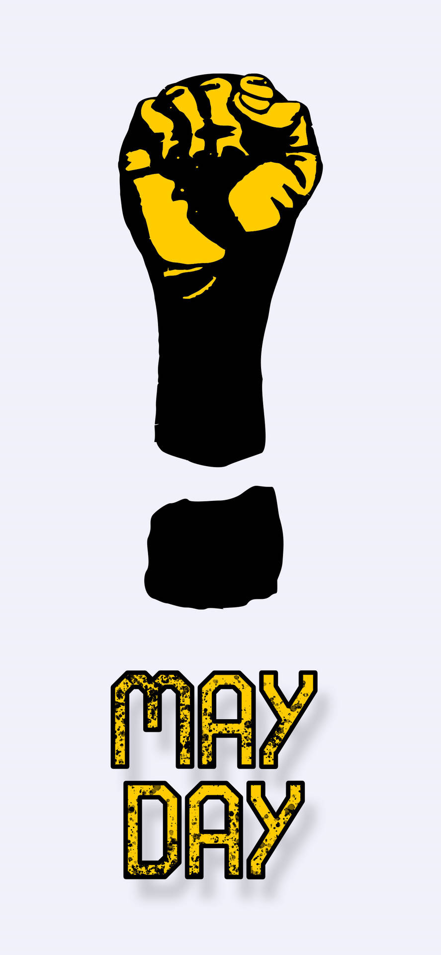 May Day Yellow Fist Background